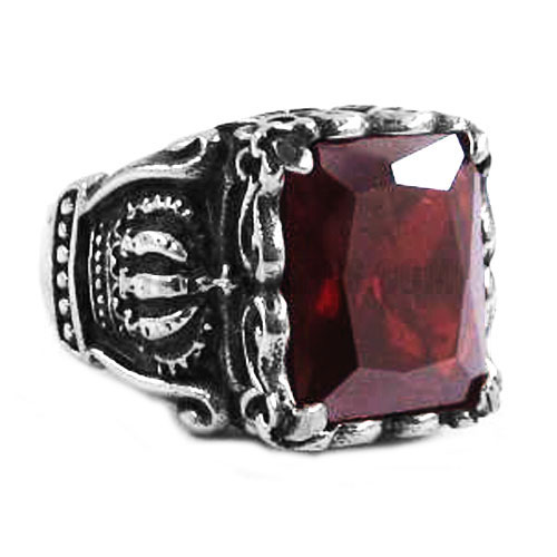 Stainless Steel Red Dragon Claw Ring SWR0340 - Click Image to Close